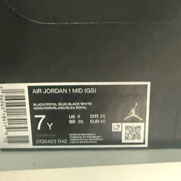 NEW Jordan Air Mid Black and Blue Sneakers